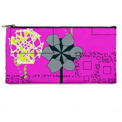 Flowers And Squares        Pencil Case by LalyLauraFLM