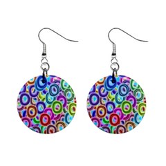 Colorful Ovals              1  Button Earrings by LalyLauraFLM