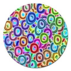 Colorful Ovals              Magnet 5  (round) by LalyLauraFLM