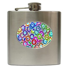 Colorful Ovals              Hip Flask (6 Oz) by LalyLauraFLM