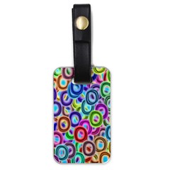 Colorful Ovals              Luggage Tag (one Side) by LalyLauraFLM