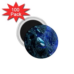 Shiny Blue Pebbles 1 75  Magnets (100 Pack)  by linceazul