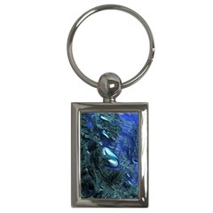 Shiny Blue Pebbles Key Chains (rectangle)  by linceazul