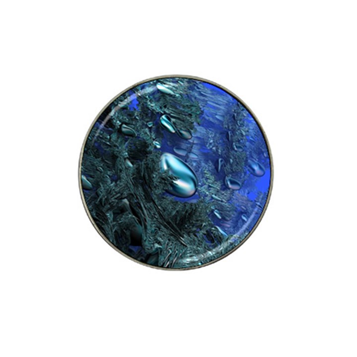 Shiny Blue Pebbles Hat Clip Ball Marker