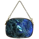 Shiny Blue Pebbles Chain Purses (Two Sides)  Back