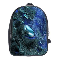 Shiny Blue Pebbles School Bags (xl)  by linceazul