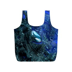 Shiny Blue Pebbles Full Print Recycle Bags (s)  by linceazul