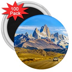 Snowy Andes Mountains, El Chalten, Argentina 3  Magnets (100 Pack) by dflcprints