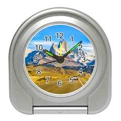 Snowy Andes Mountains, El Chalten, Argentina Travel Alarm Clocks by dflcprints