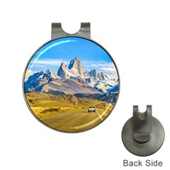 Snowy Andes Mountains, El Chalten, Argentina Hat Clips With Golf Markers by dflcprints