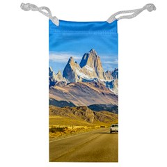 Snowy Andes Mountains, El Chalten, Argentina Jewelry Bag by dflcprints