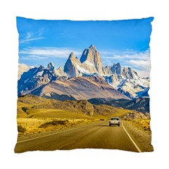 Snowy Andes Mountains, El Chalten, Argentina Standard Cushion Case (one Side) by dflcprints