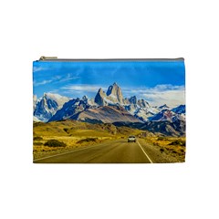 Snowy Andes Mountains, El Chalten, Argentina Cosmetic Bag (medium)  by dflcprints