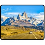 Snowy Andes Mountains, El Chalten, Argentina Fleece Blanket (Medium)  60 x50  Blanket Front