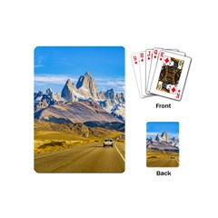 Snowy Andes Mountains, El Chalten, Argentina Playing Cards (mini)  by dflcprints