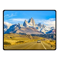 Snowy Andes Mountains, El Chalten, Argentina Double Sided Fleece Blanket (small)  by dflcprints