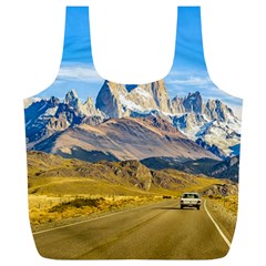 Snowy Andes Mountains, El Chalten, Argentina Full Print Recycle Bags (l)  by dflcprints