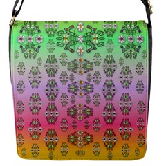 Summer Bloom In Festive Mood Flap Messenger Bag (s) by pepitasart