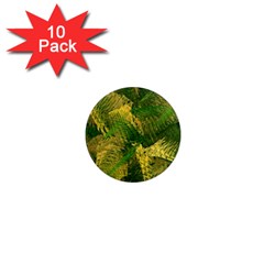 Green And Gold Abstract 1  Mini Magnet (10 Pack)  by linceazul