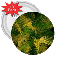 Green And Gold Abstract 3  Buttons (10 Pack)  by linceazul