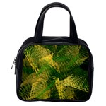 Green And Gold Abstract Classic Handbags (One Side) Front