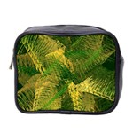 Green And Gold Abstract Mini Toiletries Bag 2-Side Front