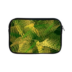 Green And Gold Abstract Apple Ipad Mini Zipper Cases by linceazul