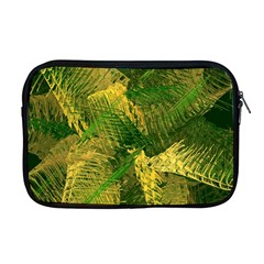 Green And Gold Abstract Apple Macbook Pro 17  Zipper Case by linceazul