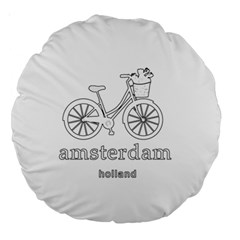 Amsterdam Large 18  Premium Round Cushions by Valentinaart