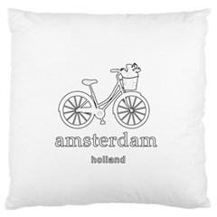 Amsterdam Large Flano Cushion Case (one Side) by Valentinaart