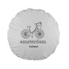 Amsterdam Standard 15  Premium Flano Round Cushions by Valentinaart