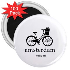 Amsterdam 3  Magnets (100 Pack) by Valentinaart