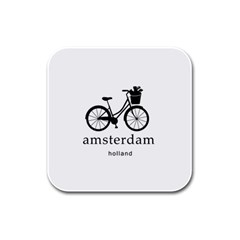 Amsterdam Rubber Square Coaster (4 Pack)  by Valentinaart