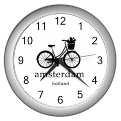 Amsterdam Wall Clocks (silver)  by Valentinaart