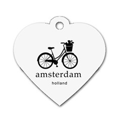 Amsterdam Dog Tag Heart (one Side) by Valentinaart