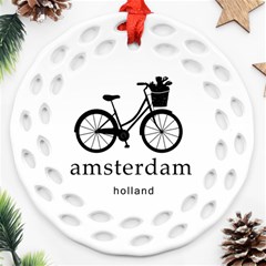 Amsterdam Round Filigree Ornament (two Sides) by Valentinaart