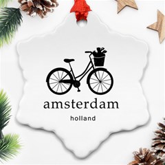 Amsterdam Snowflake Ornament (two Sides) by Valentinaart