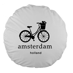 Amsterdam Large 18  Premium Round Cushions by Valentinaart