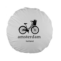 Amsterdam Standard 15  Premium Flano Round Cushions by Valentinaart