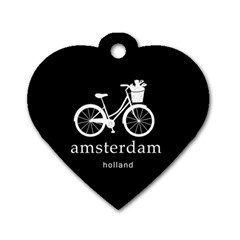 Amsterdam Dog Tag Heart (two Sides) by Valentinaart