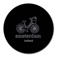 Amsterdam Round Mousepads by Valentinaart