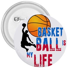 Basketball Is My Life 3  Buttons by Valentinaart