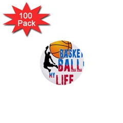 Basketball Is My Life 1  Mini Buttons (100 Pack)  by Valentinaart