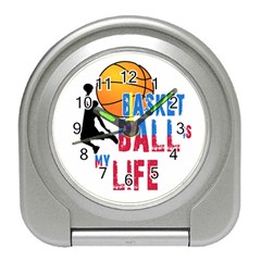 Basketball Is My Life Travel Alarm Clocks by Valentinaart