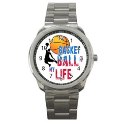 Basketball Is My Life Sport Metal Watch by Valentinaart