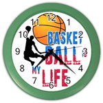 Basketball is my life Color Wall Clocks Front