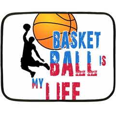 Basketball Is My Life Fleece Blanket (mini) by Valentinaart