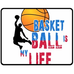 Basketball Is My Life Fleece Blanket (medium)  by Valentinaart