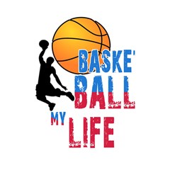 Basketball Is My Life Shower Curtain 48  X 72  (small)  by Valentinaart