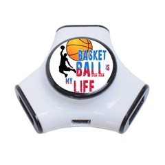 Basketball Is My Life 3-port Usb Hub by Valentinaart